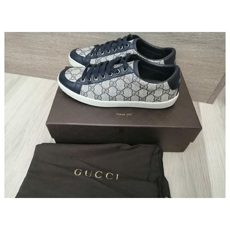 gucci sneakers bluefly|navy blue Gucci sneakers.